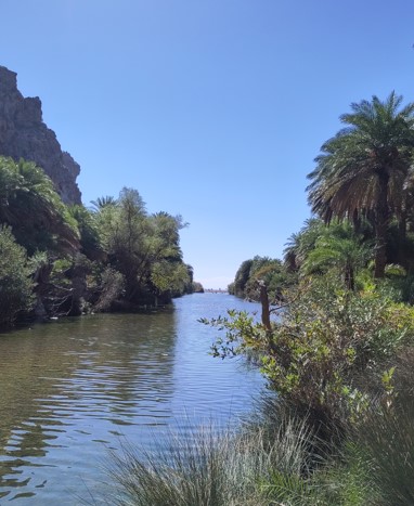 Preveli palm beach river
